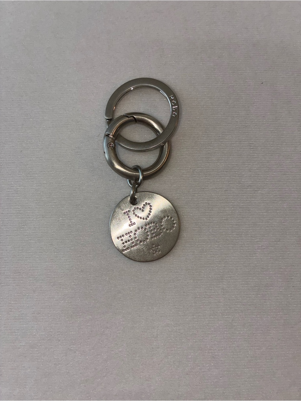 HOBO Silver-Tone Round 'I ♥ HOBO' Keychain Charm